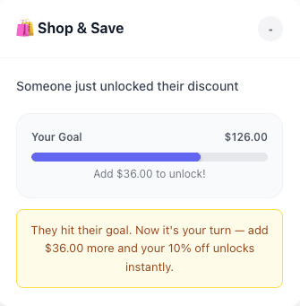 BuddyBoost popup nudging the shopper to add more